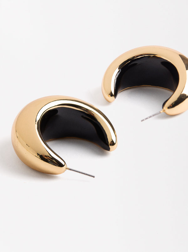 Enamel Hoop Earrings