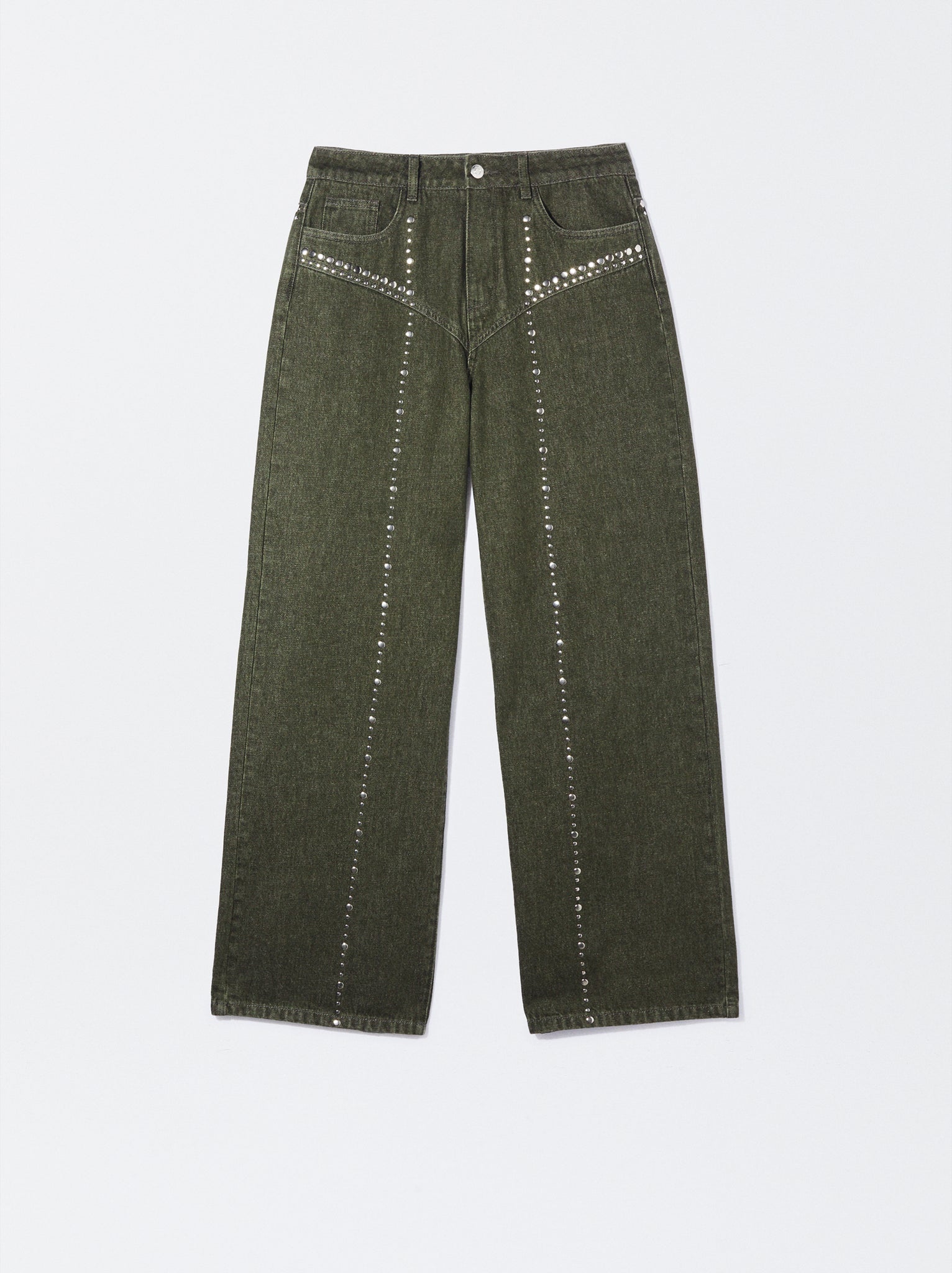 Cotton Pants With Studs