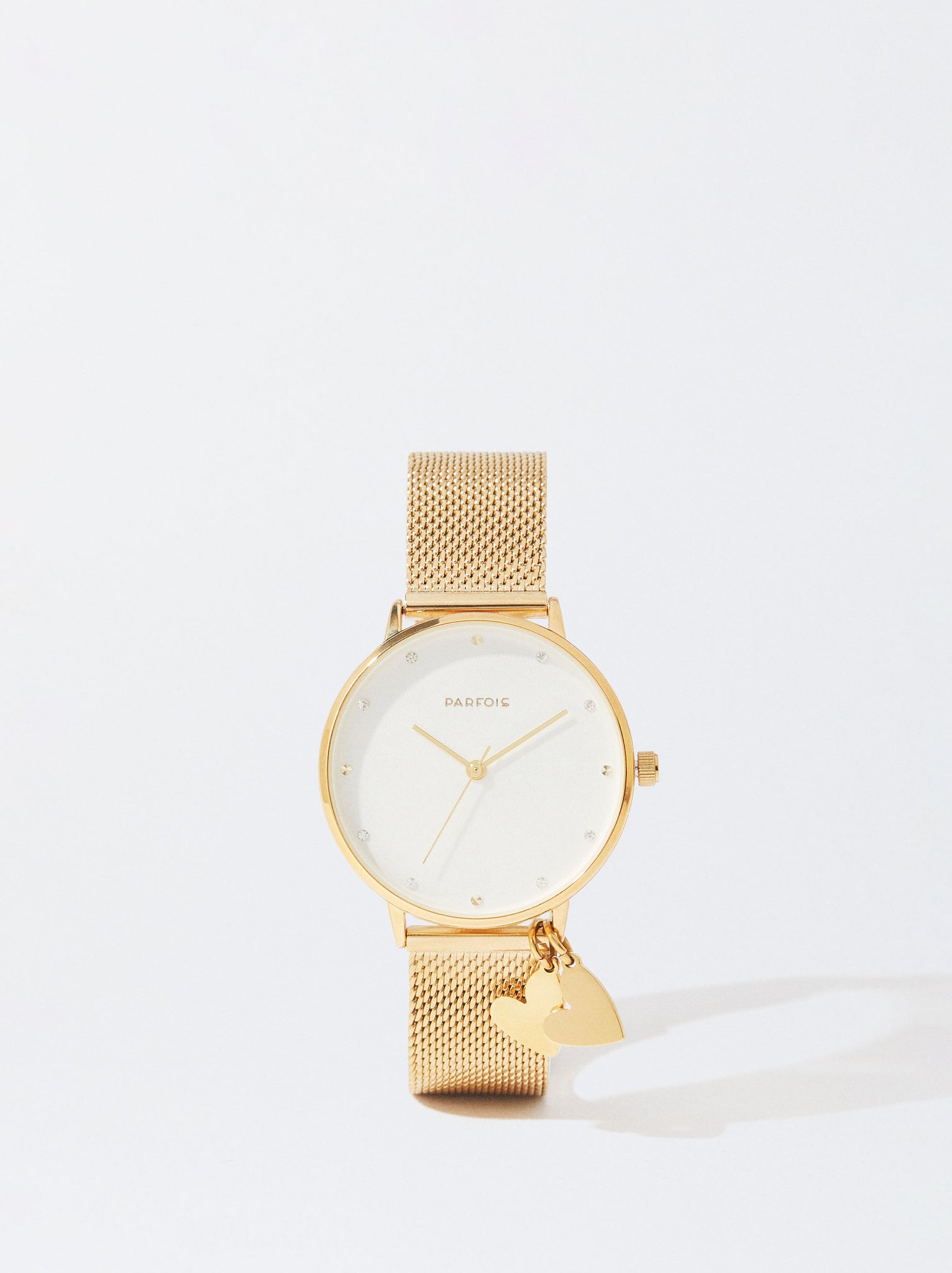 Stainless Steel Watch With Hearts