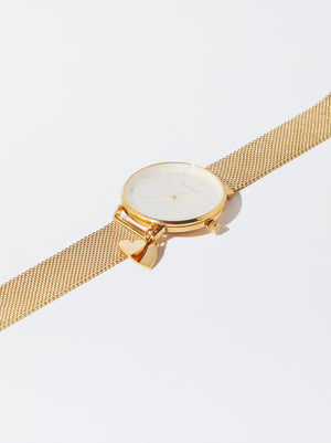 Stainless Steel Watch With Hearts