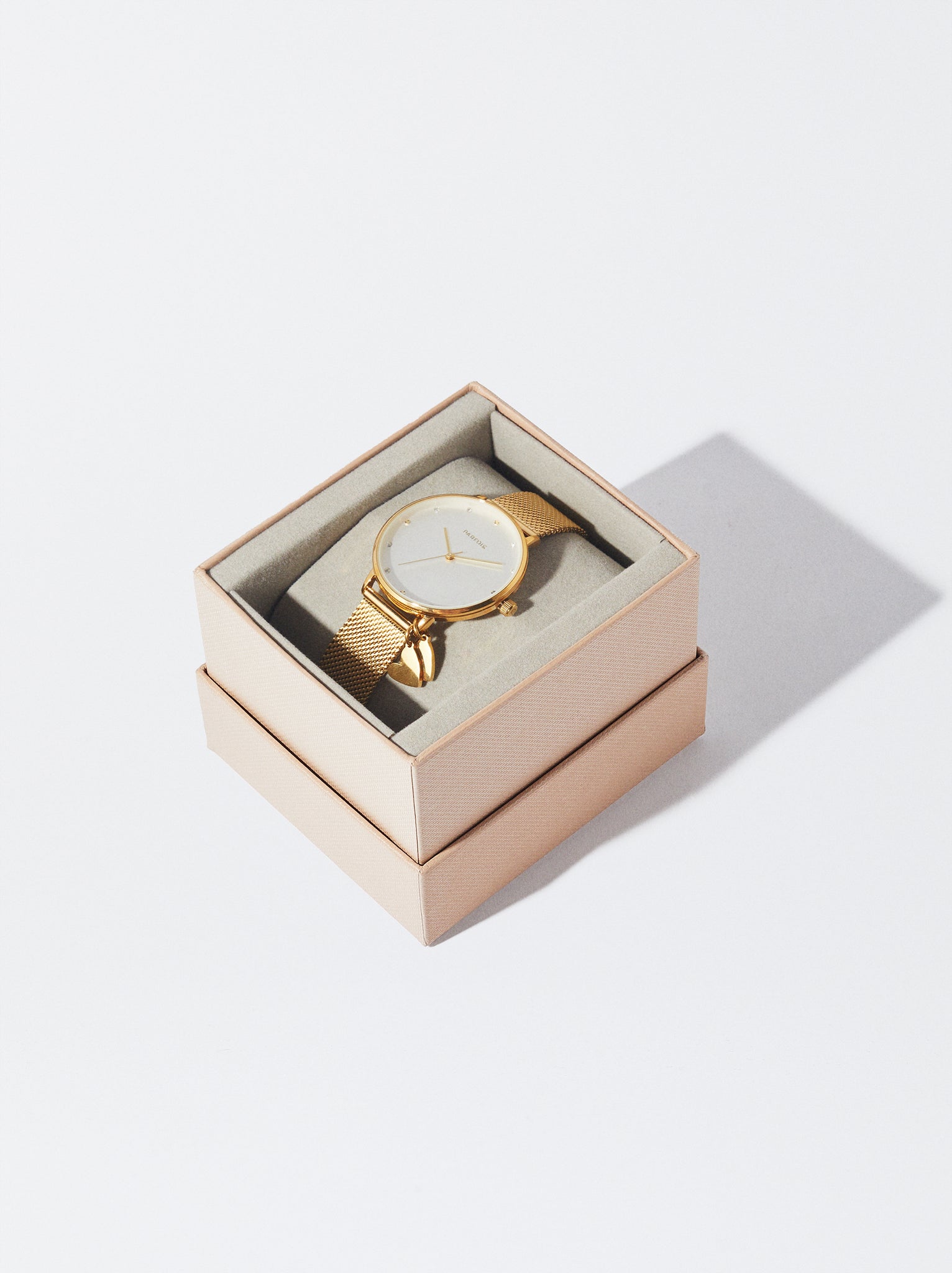 Stainless Steel Watch With Hearts