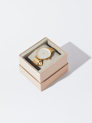 Stainless Steel Watch With Hearts