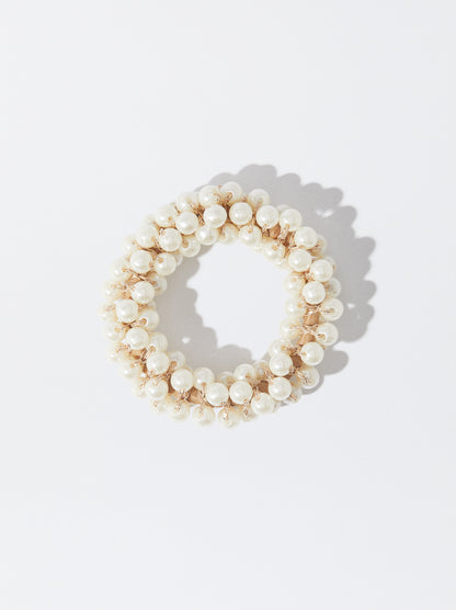 Scrunchie With Pearls