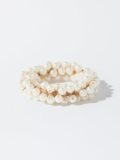 Scrunchie With Pearls