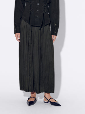 Long Pleated Skirt