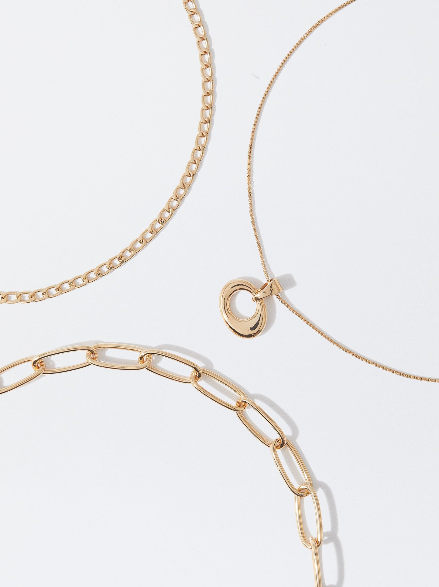 Set Of Golden Necklaces