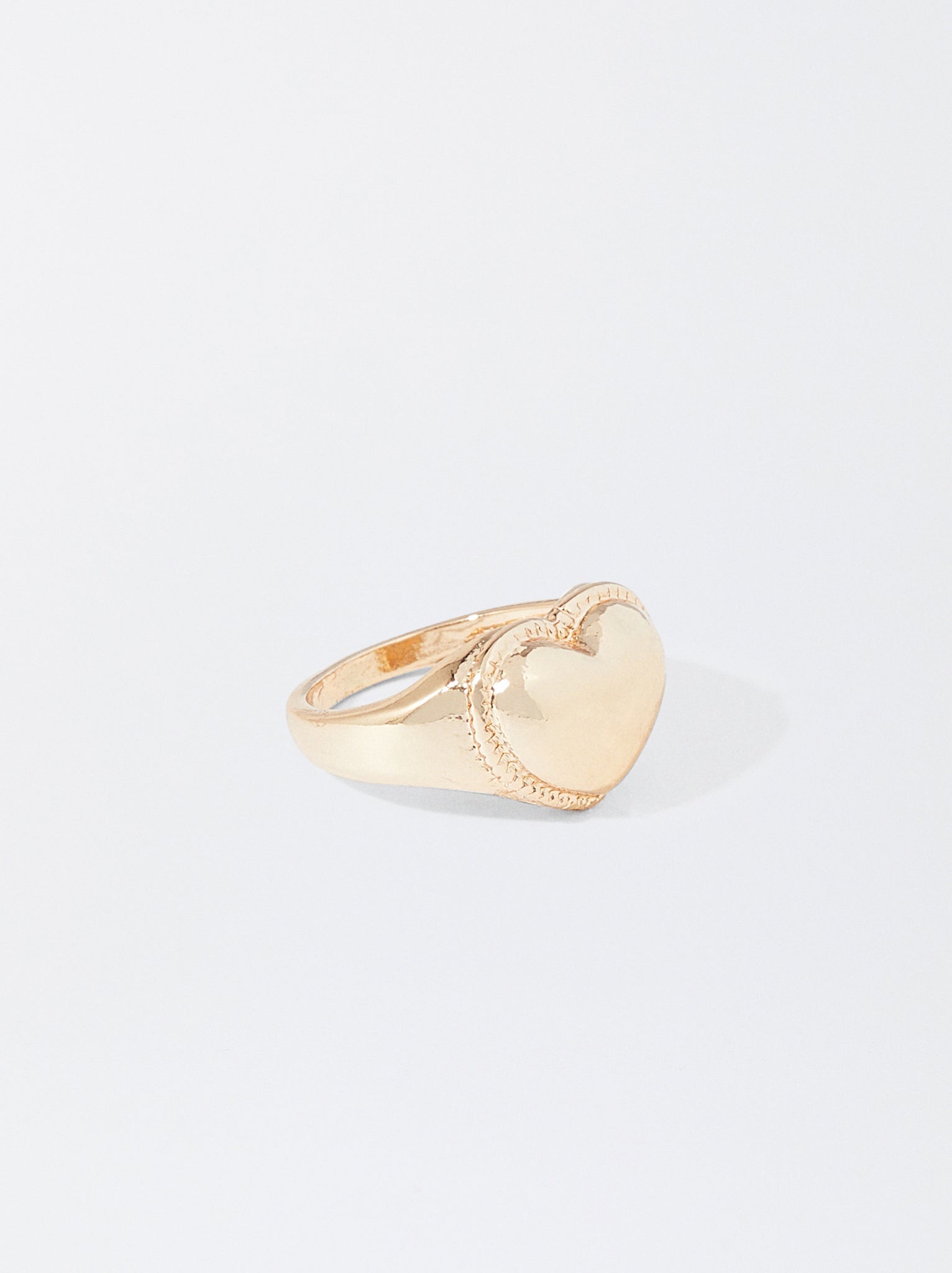 Gold-Toned Ring With Heart