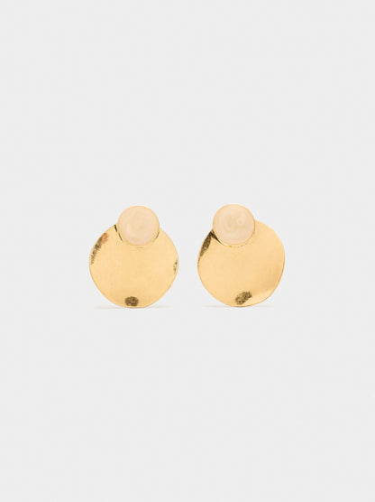 Gold Earrings With Enamel