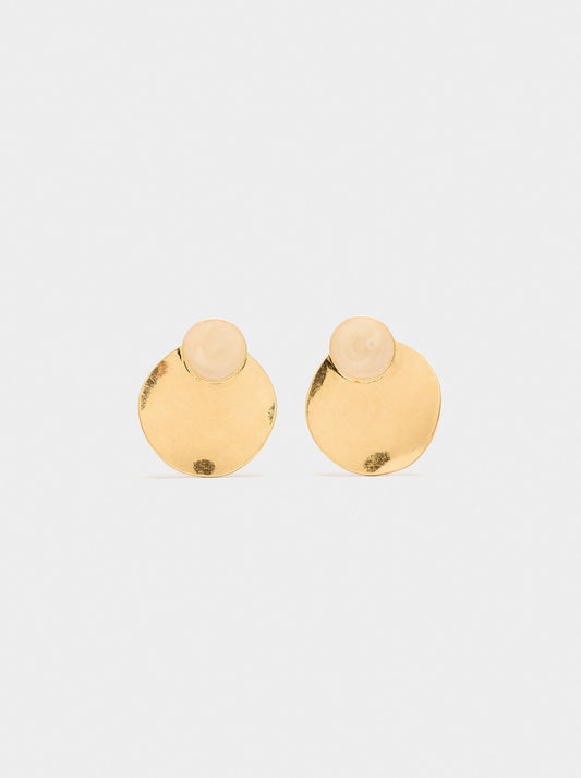 Gold Earrings With Enamel
