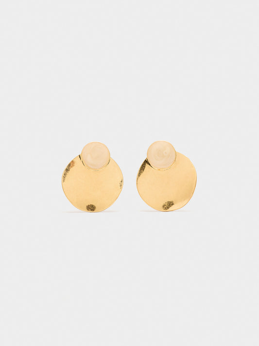 Gold Earrings With Enamel
