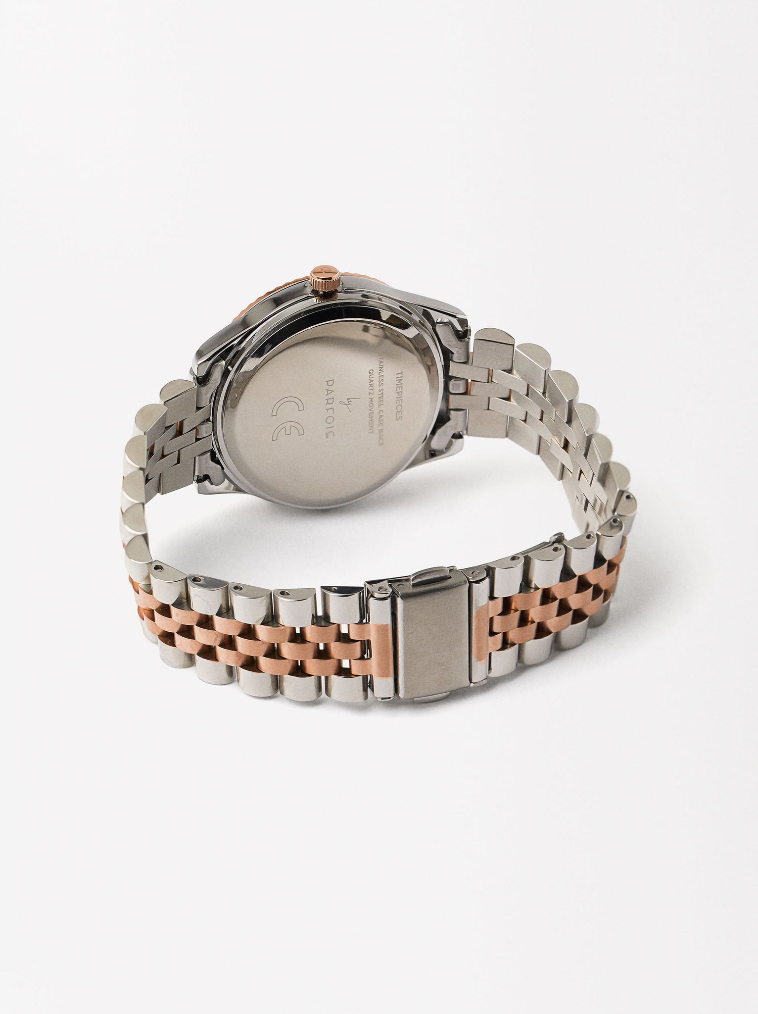 Watch With Two-Toned Steel Strap