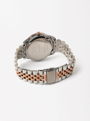 Watch With Two-Toned Steel Strap