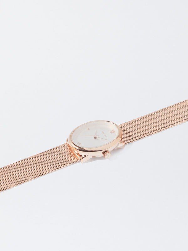 Stainless Steel Rose Gold Watch