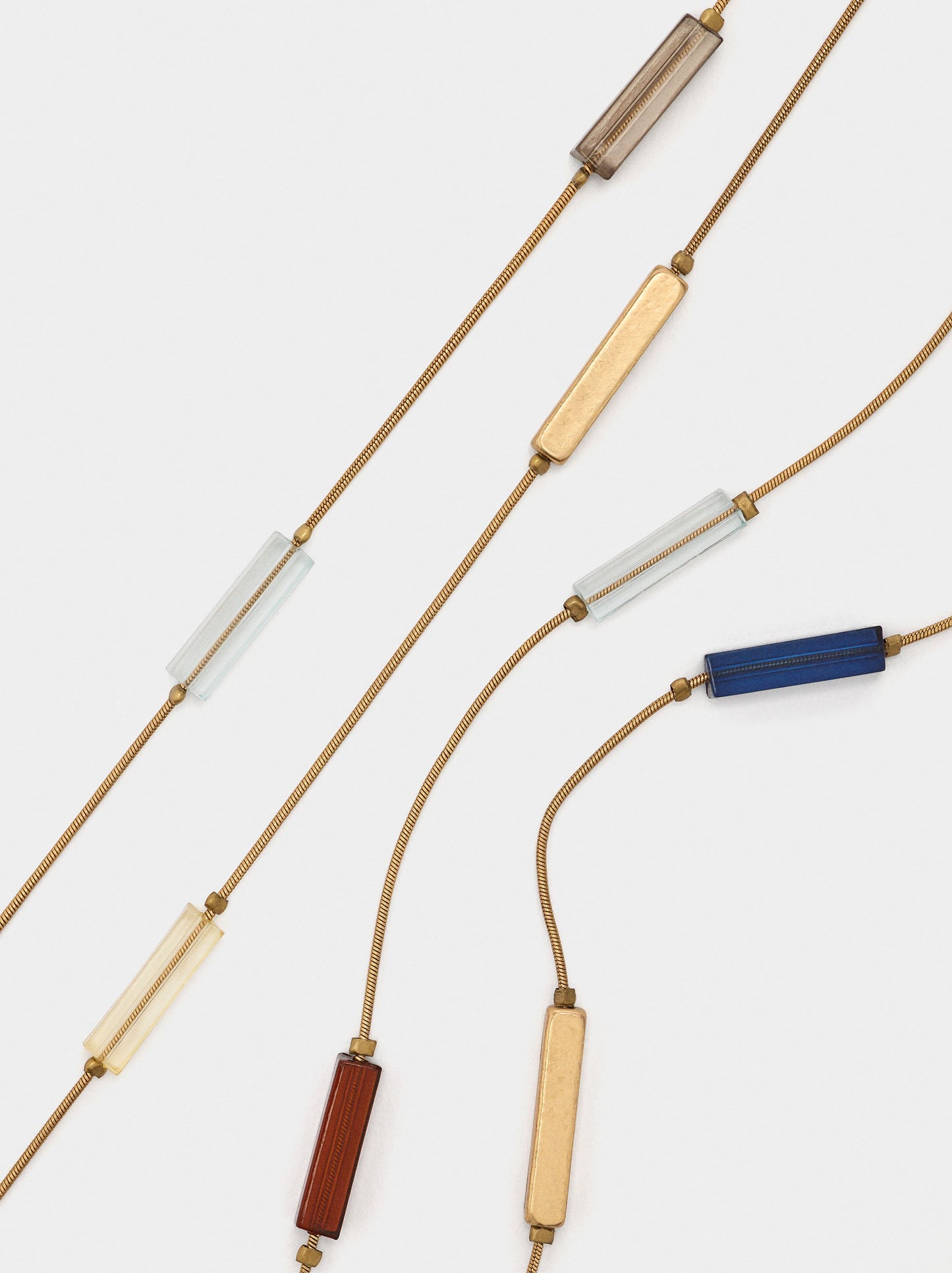 Long Double Necklace With Multicolor