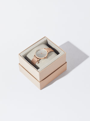 Stainless Steel Rose Gold Watch