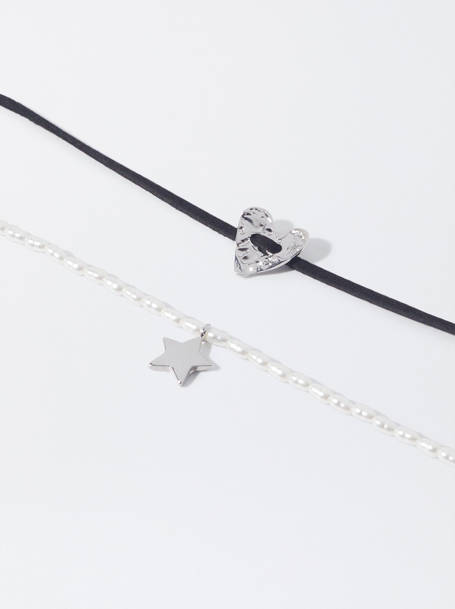 Star And Heart Necklace Set