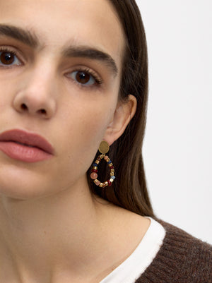 Multicolored Bead Earrings