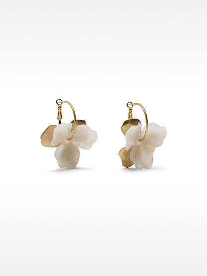 Hoops With Resin Flower