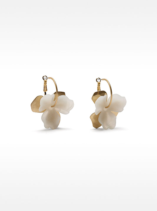 Hoops With Resin Flower