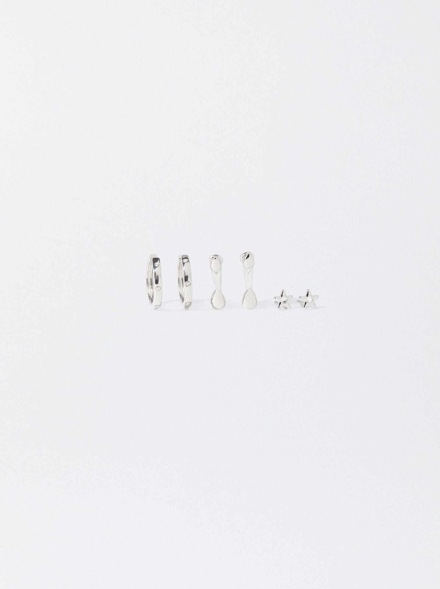 Set Of Silver-Plated Earrings
