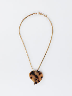 Golden Necklace With Heart