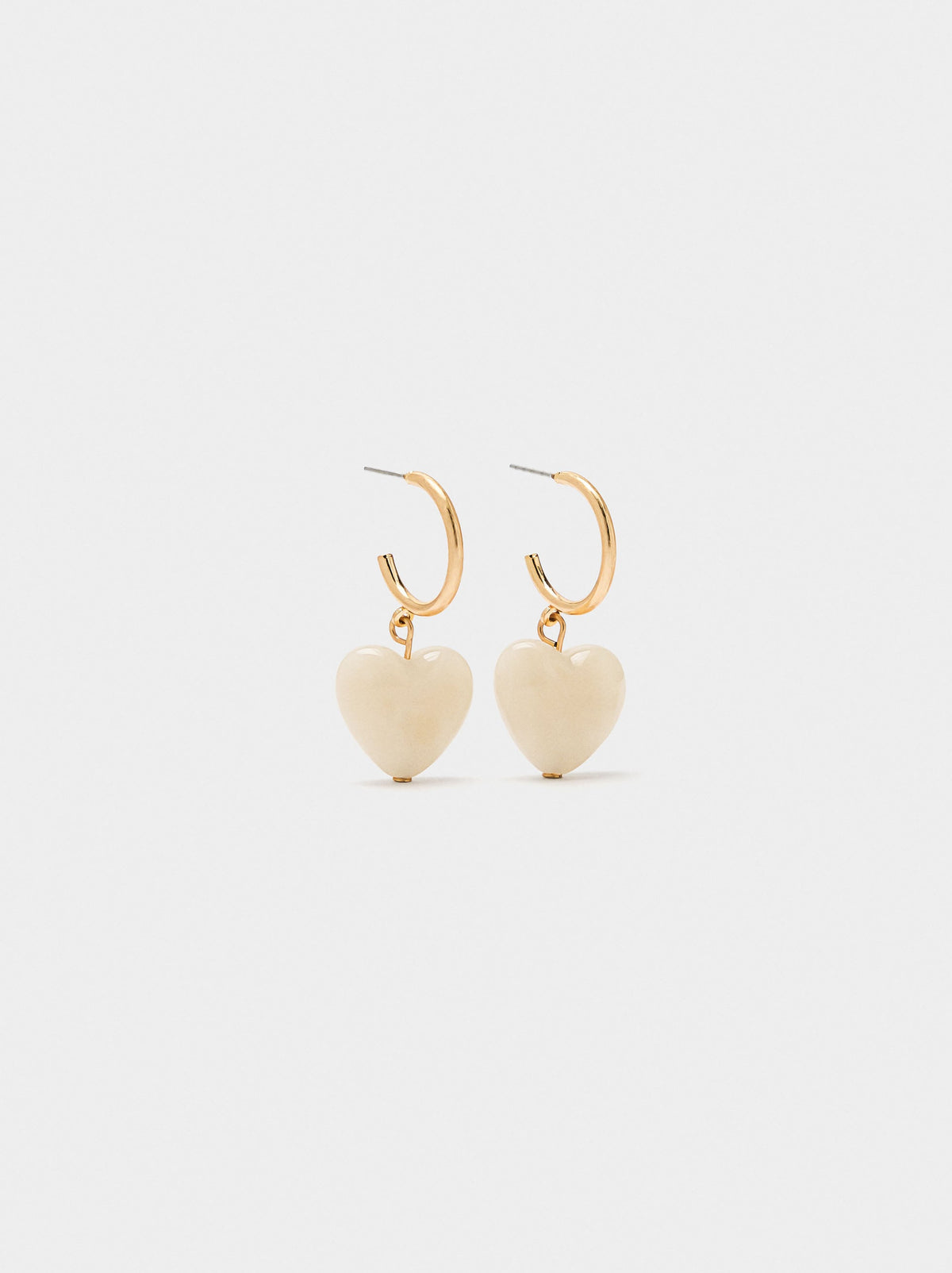 Hoop Earrings With Heart