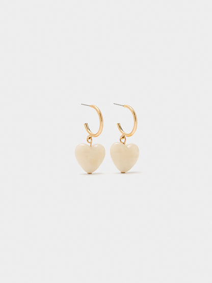 Hoop Earrings With Heart