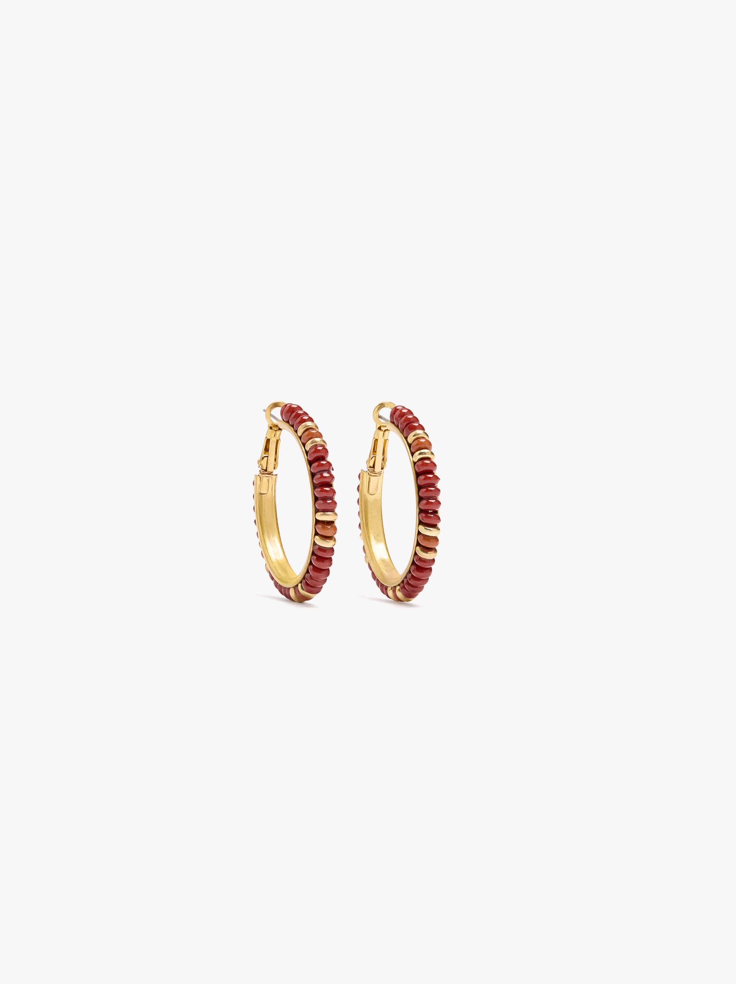 Hoop Earrings With Beads