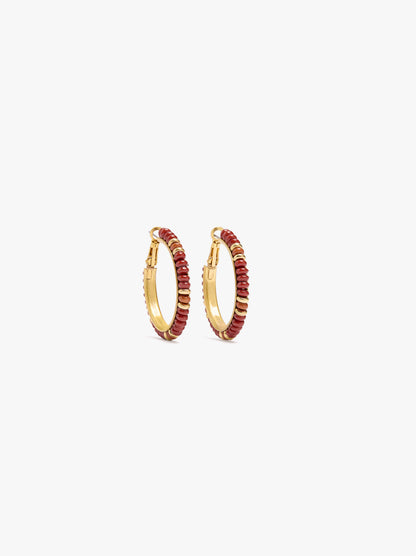 Hoop Earrings With Beads