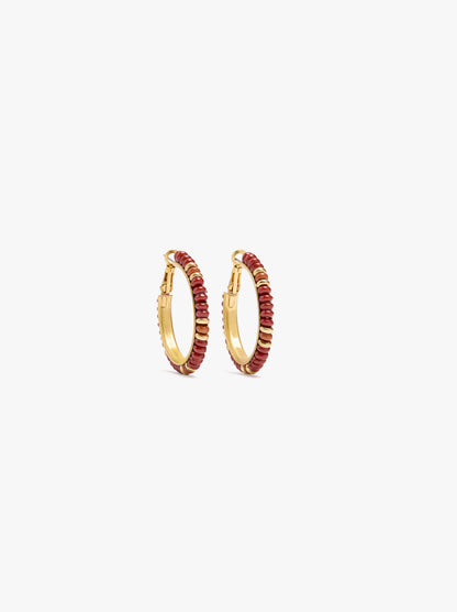 Hoop Earrings With Beads