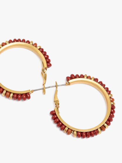 Hoop Earrings With Beads