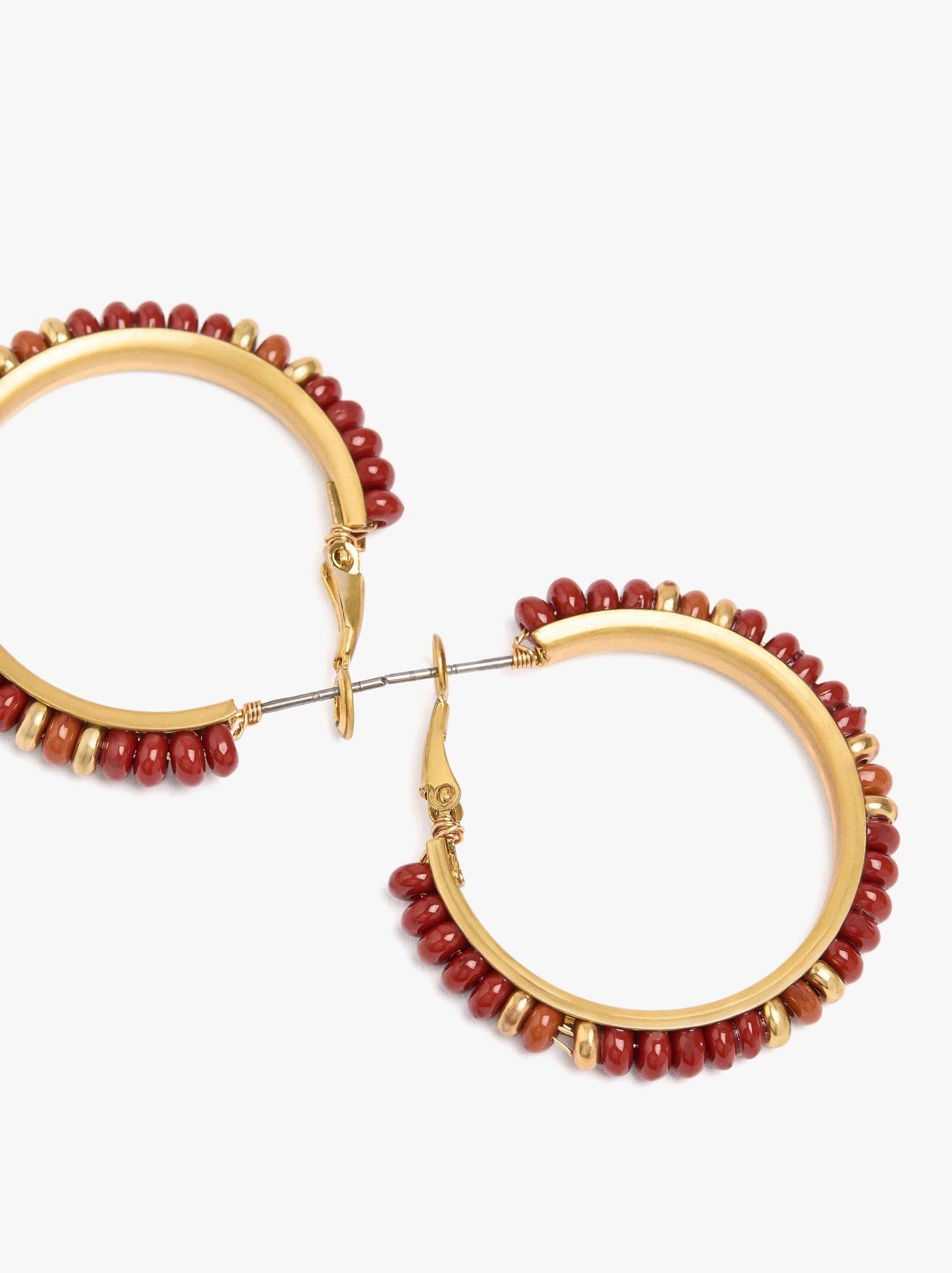 Hoop Earrings With Beads