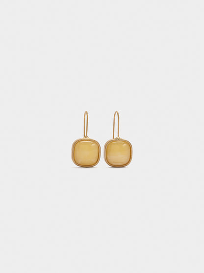 Gold Earrings With Stone Effect
