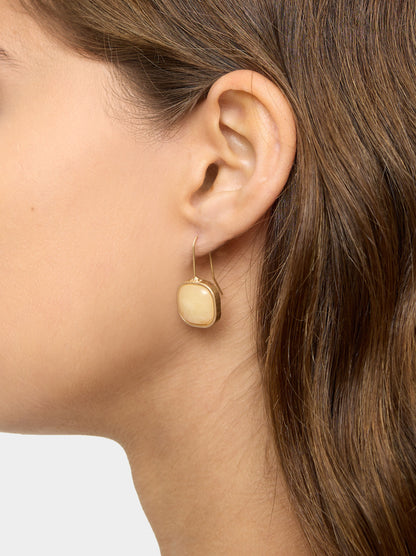 Gold Earrings With Stone Effect