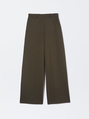 Wide Tab-Detail Pants