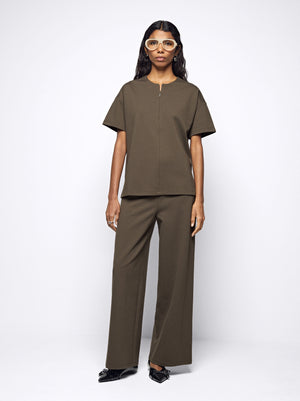 Wide Tab-Detail Pants