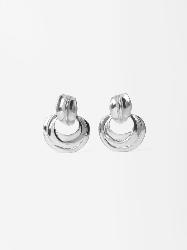 Irregular Silver Earrings