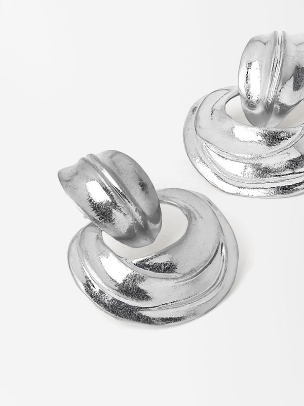 Irregular Silver Earrings