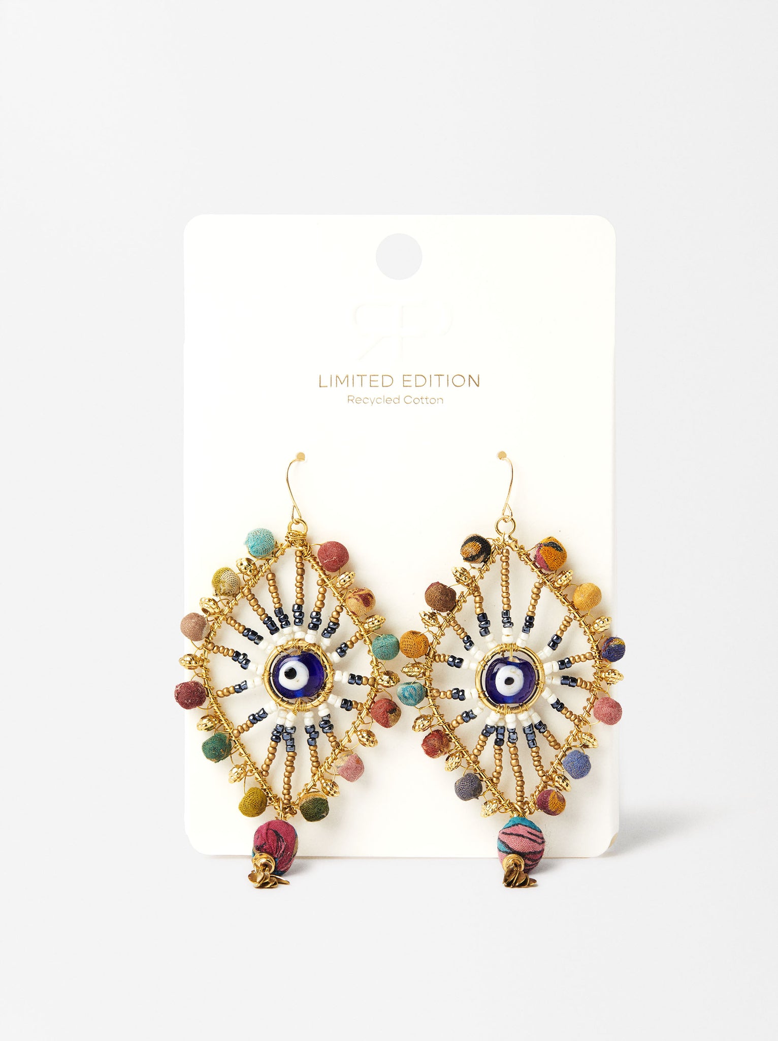 Recycled Cotton Eye Earrings - Limited Edition
