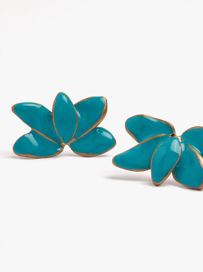 Earrings With Half-Flower