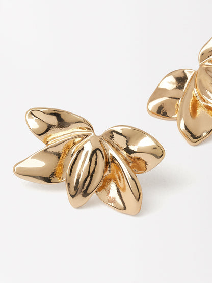 Earrings With Half-Flower