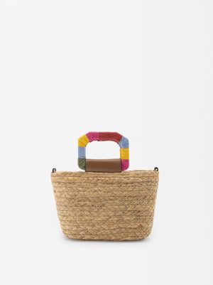 Straw Effect Tote Bag