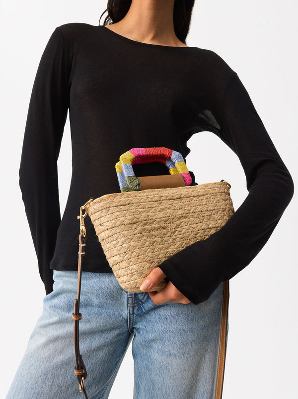 Straw Effect Tote Bag