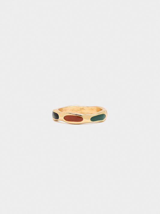 Irregular Ring With Multicolor Details