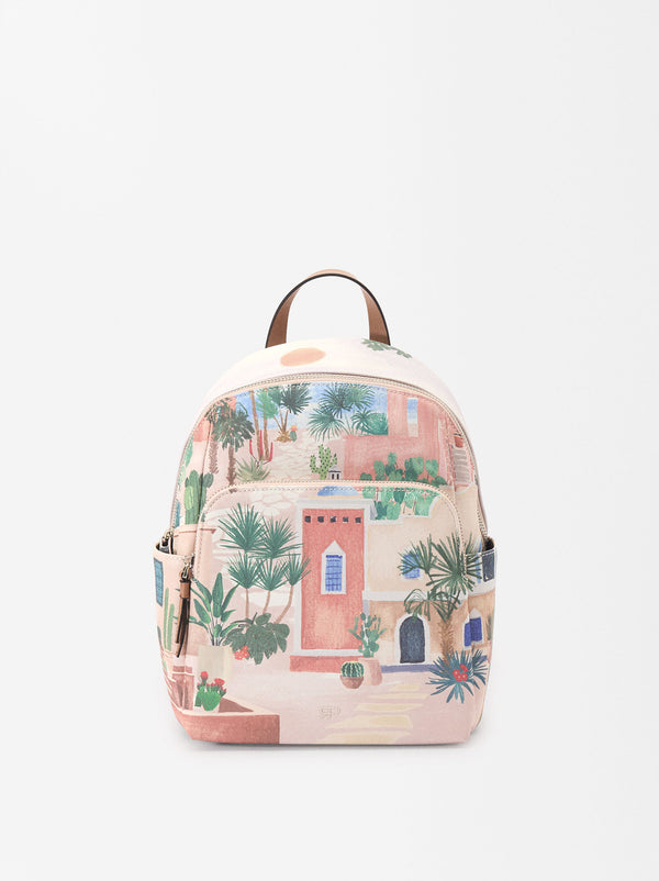 Printed Backpack