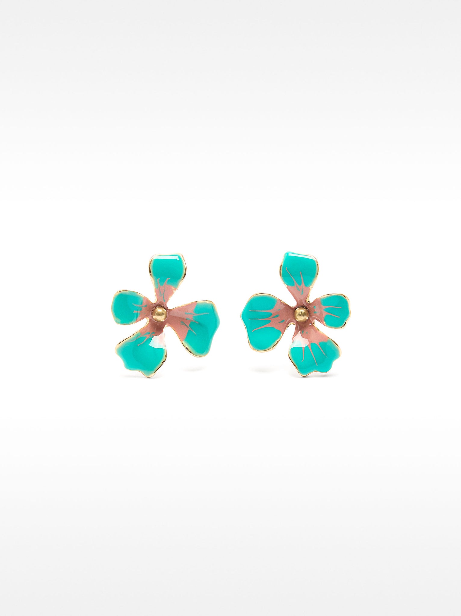 Enamel Flower Earrings