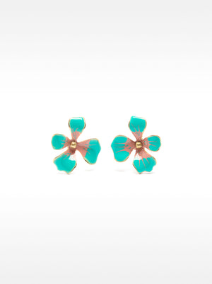 Enamel Flower Earrings