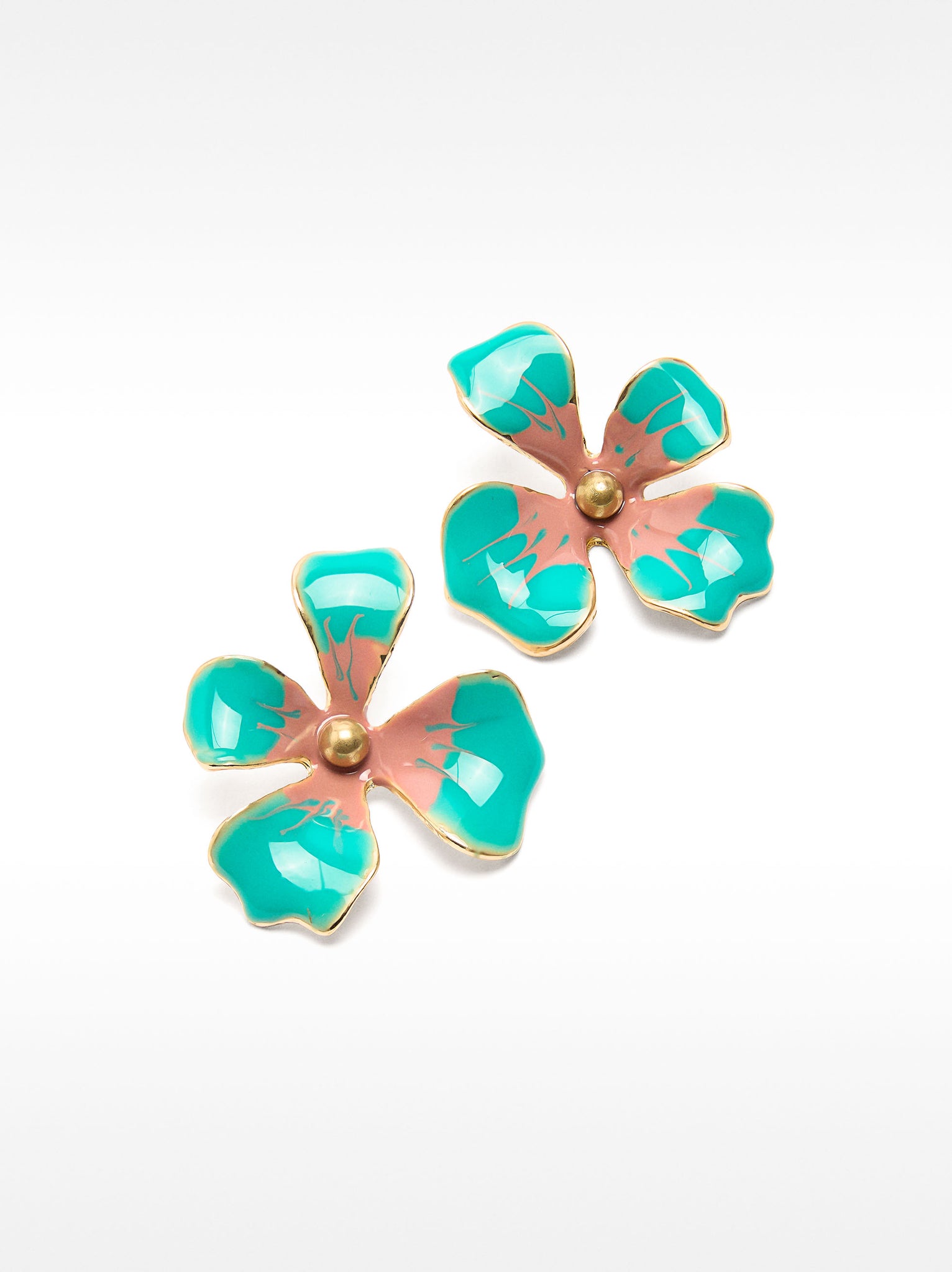 Enamel Flower Earrings