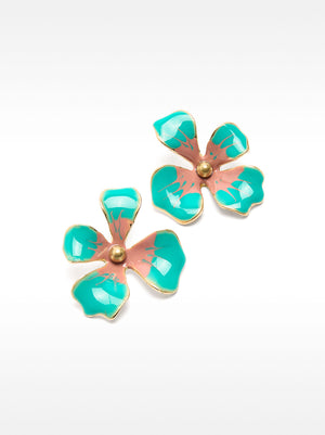 Enamel Flower Earrings