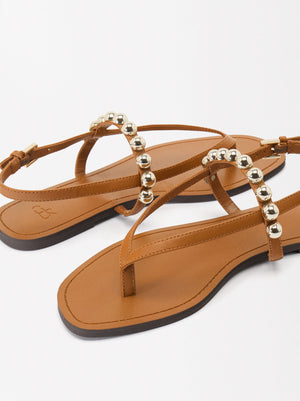 Beaded Strap Sandals